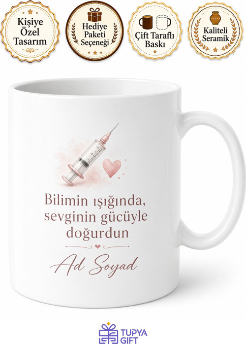 Epidural Doğum Ağrısız Doğum Belden İğne Modern Tıp Kupa Bardak Hediye