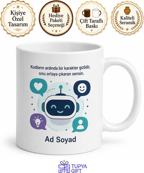 Chatbot Kişilik Tasarımcısı Yapay Zekaya Karakter Katan Kahve Kupası Hediye