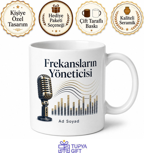 Radyo Programı Yapımcısı Frekansların Yöneticisi Kahve Kupası Hediye Bardak