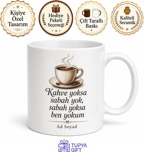Dünya Kahve Günü Hediye Kupa Kahvesiz Başlayamayanlara Kafein Bardak
