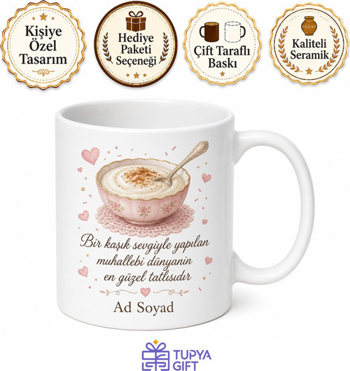 Muhallebi Yapan Annelere Sakızlı Muhallebi Kupa Bardak Anneye Özel Hediye