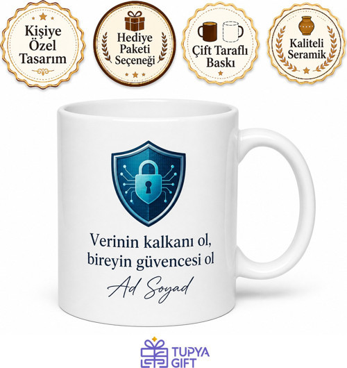 Veri Koruma Görevlisi KVKK Ve GDPR Uyum Uzmanı İsim Yazılı Kupa Bardak Hediye
