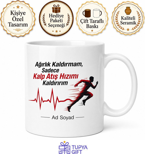 Sadece Kardiyo Yapanlara Egzersiz Motivasyon Ve Su Kupası Hediye Bardak