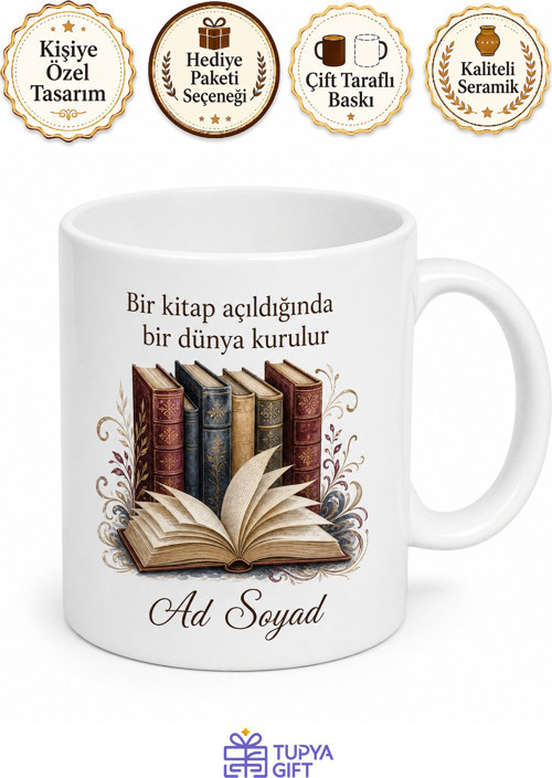 Arşivin Derinliklerindeki Kütüphaneci Çay Kupası Hediye Bardak Kupa