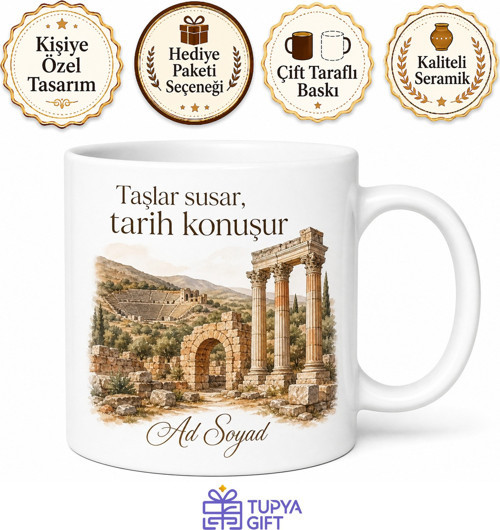 Aydın Sultanhisar Nysa Antik Kenti Tarihin İzleri Çay Kupası Hediye Bardak