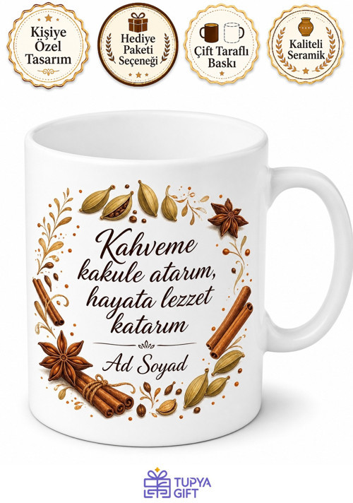 Kakuleli Türk Kahvesi Yapanlara Baharatlı Kahve Kupa Bardak Hediye