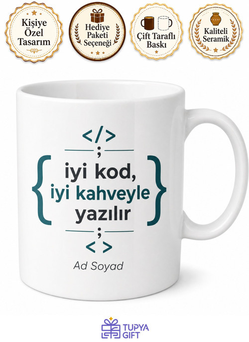Yazılımcıya Özel Kod Temalı Kupa Bardak Programcı Hediye Mug