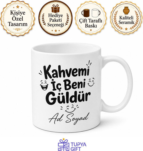 Mizah Seven İçin Mesajlı Hediyelik Baskılı Kupa Bardak Komik Hediye