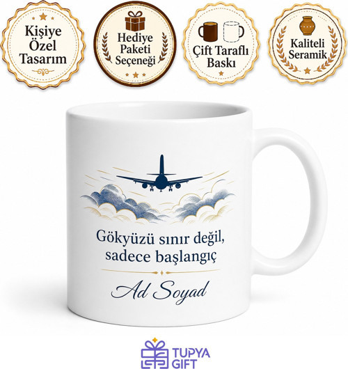 Yükseklerde Uçanlara Özel Kahve Kupası Hediye Bardak