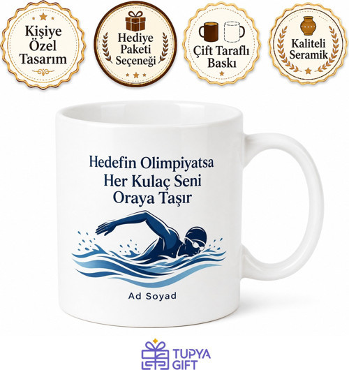 Yüzücüye Hediye Klor Kokusu Havuz Serbest Kulaç Olimpiyat Hedefi Kupa Bardak