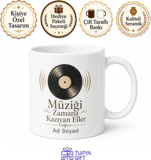 Plak Basım Ustası Vinyl Kayıt Mühendisi Kahve Kupası Hediye Bardak