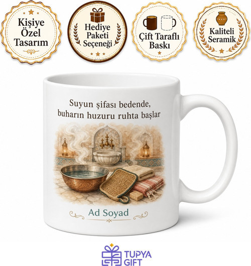 Buhar Odasına Giren Kese Yaptıranlara Hamam Taşı Göbek Taşı Buhar Kupa Hediye