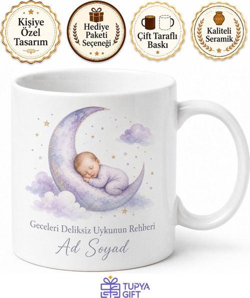 Bebek Uyku Danışmanı Deliksiz Uykunun Rehberi İsme Özel Kupa Bardak Hediye