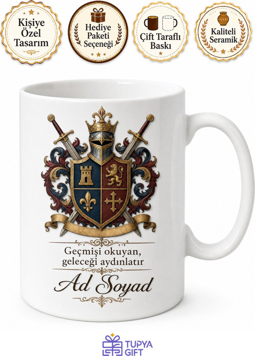 Heraldik Uzmanı Armalar Ve Soy İşaretleri Araştırmacısı İsim Yazılı Kupa Bardak Hediye