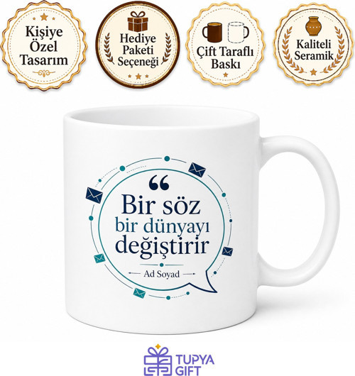 Dünya İletişim Günü Sözlerin Mesajların Gücüne İnananlara Hediye Kupa Bardak