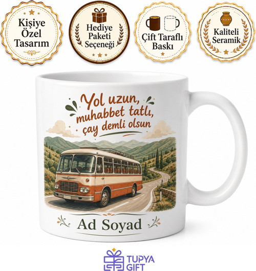 Anadolu Otobüsü Temalı Esprili Kupa Bardak Komik Hediye Mug