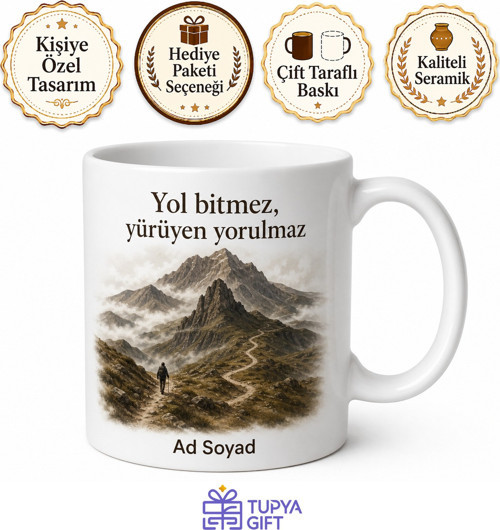 Ağrı Tutak Dağ Yolları Gezgin Ruhu Yöresel Çay Kupası Hediye Bardak