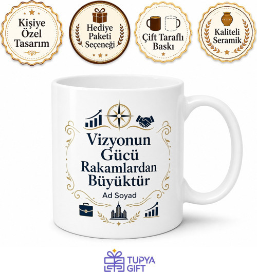 Sponsorluk Yöneticisi Etkinliklerin Finansal Lideri İsim Yazılı Kupa Bardak Hediye