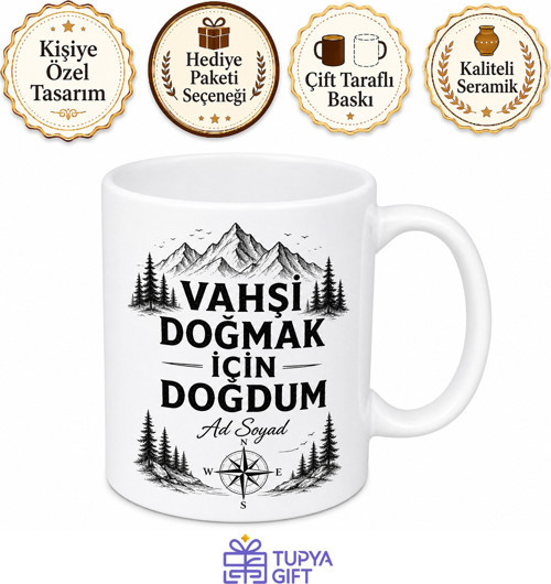 Vahşi Doğmak İngilizce Kupa Bardak Hediye