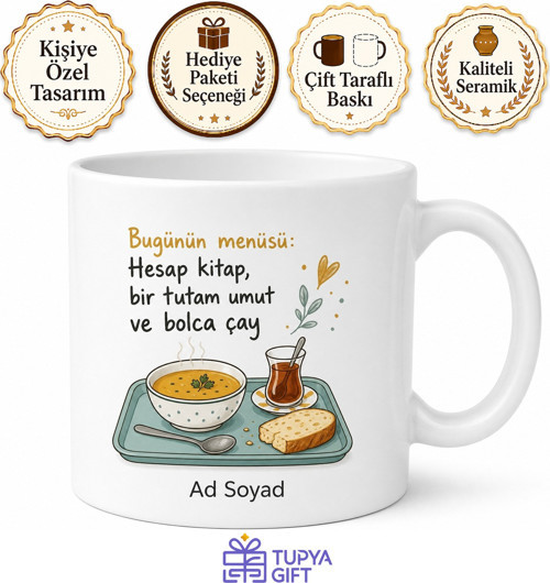 Plazada Öğle Arası Menüsü Hesaplayan Bütçe Dostu Yemek Kartı Kupası Hediye