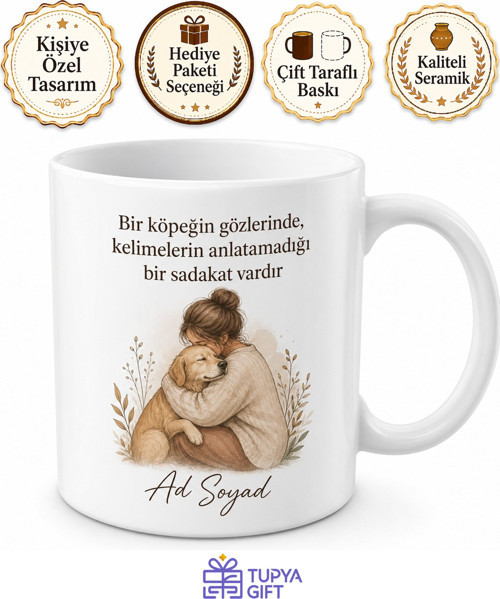 Dünya Köpek Günü Hediye Kupa Sadık Dostuyla Vakit Geçirenlere Özel Tasarım Bardak