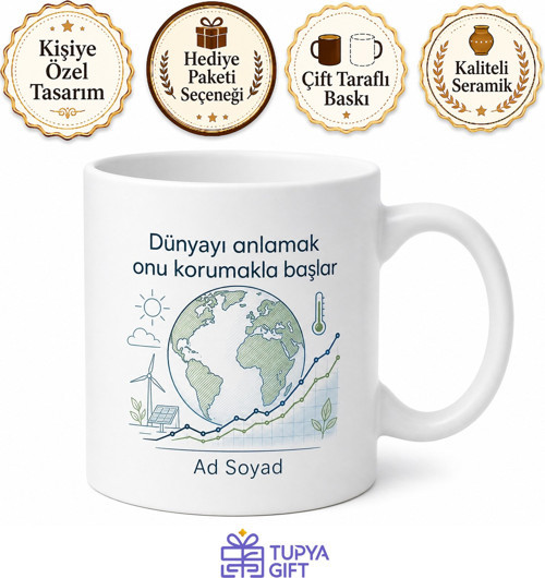 İklim Bilimcisi Klimatolog İklim Değişimi Analisti İsim Yazılı Kupa Bardak Hediye