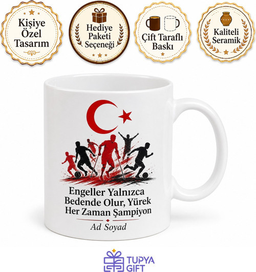 Engel Tanımayan Şampiyonlar Kupa Bardak Hediye