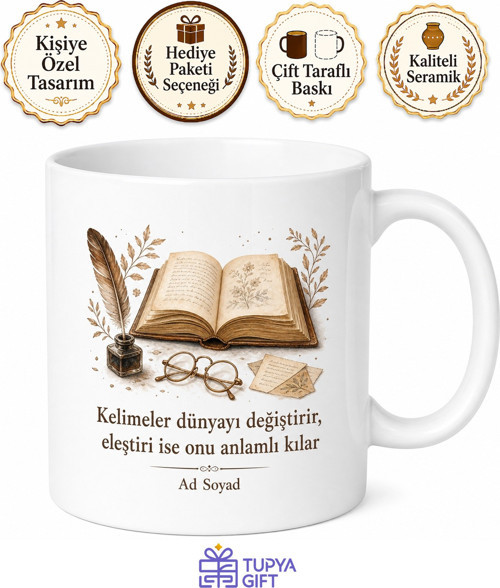 Kitap Eleştirisi Yapanlara Okur Yazarın Dili Kurgu Akışı Kitap Kulübü Kupa Bardak Hediye