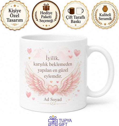 Dünya İyilik Günü Karşılıksız İyilik Yapan Melek Kalplilere Hediye Kupa Bardak
