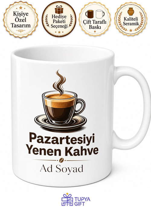 Pazartesi Sendromunu Yok Eden Espresso Kahve Kupası Hediye Bardak