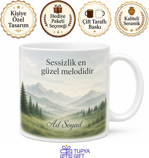 Şırnak Yayla Sessizliği Kupa Bardak - Doğa Temalı Özel Tasarım Hediye