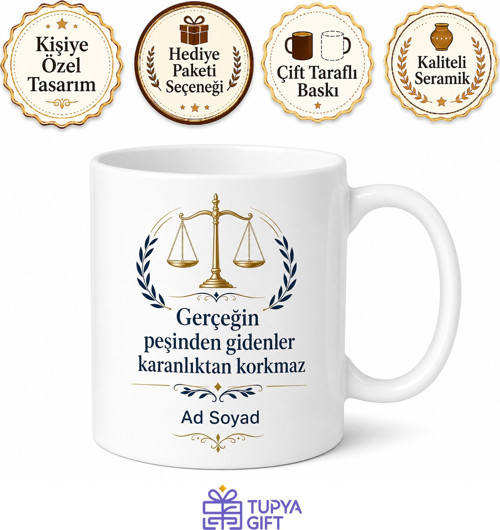 Gerçeğin Peşindeki Adalet Savaşçısı Savcı Çay Kupası Hediye Bardak