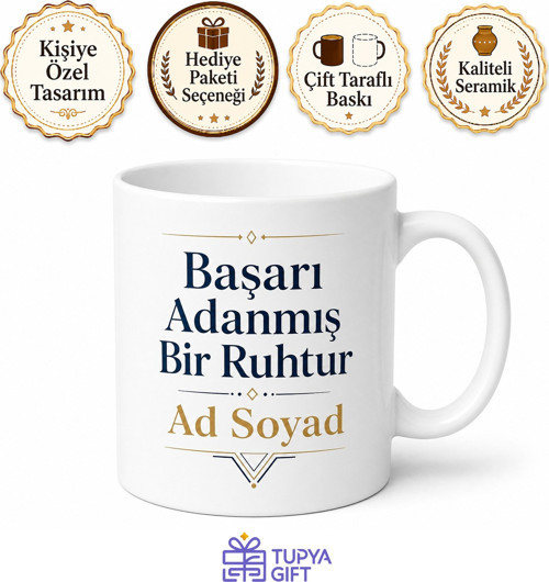 İsme Özel Unvan Yazılı Baskılı Kupa Bardak Kişiye Özel Hediye