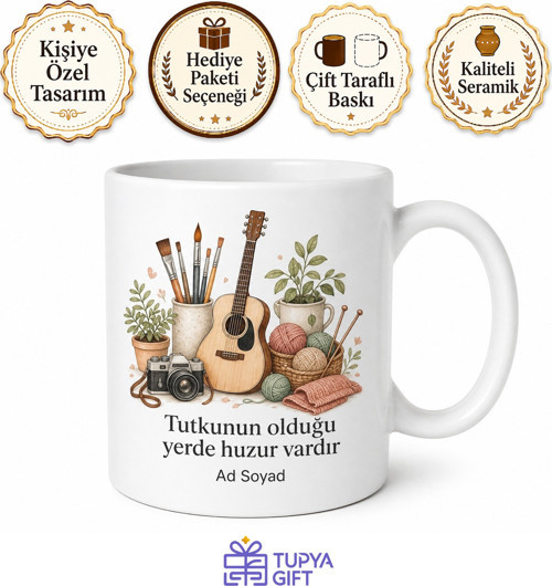 Kişiye Özel Hobi Köşesi Baskılı Kupa Bardak | İsimli Hediye Kupa