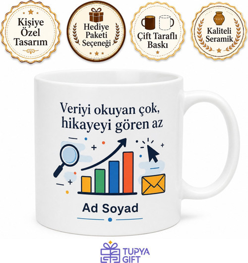 Dijital Pazarlama Uzmanına Hediye Özel Tasarım Baskılı Porselen Kupa Bardak