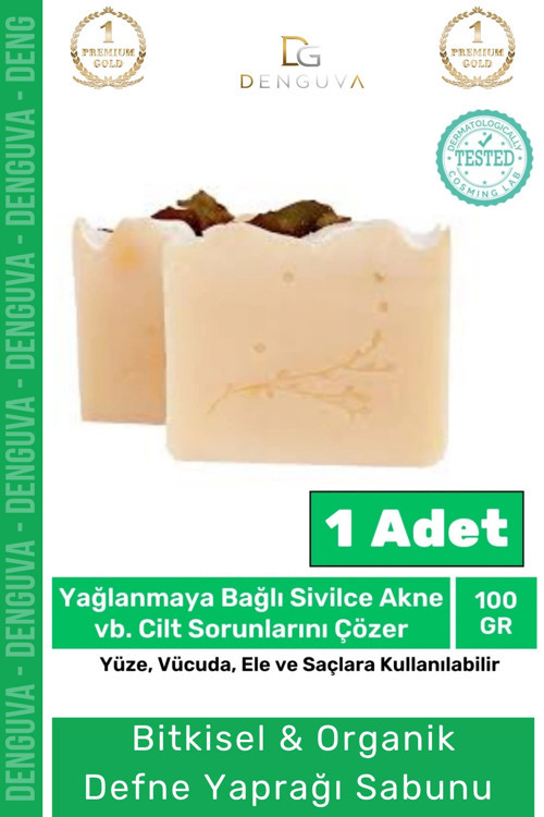 Özel Üretim %100 Doğal Defne Yaprağı Sabunu Organik Zeytinyağlı Defne Yapraklı Saç El Cilt Sabun