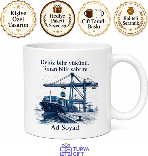 Deniz ve Liman İşletmeciliği Okuyanlara Rıhtım Vinç Gemi Yükleme Kupa Hediye