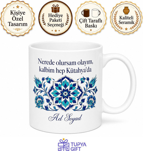 Kütahyalı Gurbetçiye Memleket Baskılı Kupa Bardak Hediye
