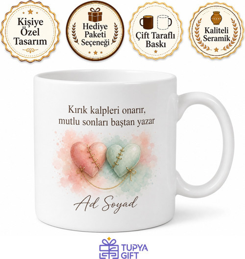 Evlilik Terapistine Kırık Kalpleri Onaran Mutlu Son Terapisi Kupa Bardak Hediye