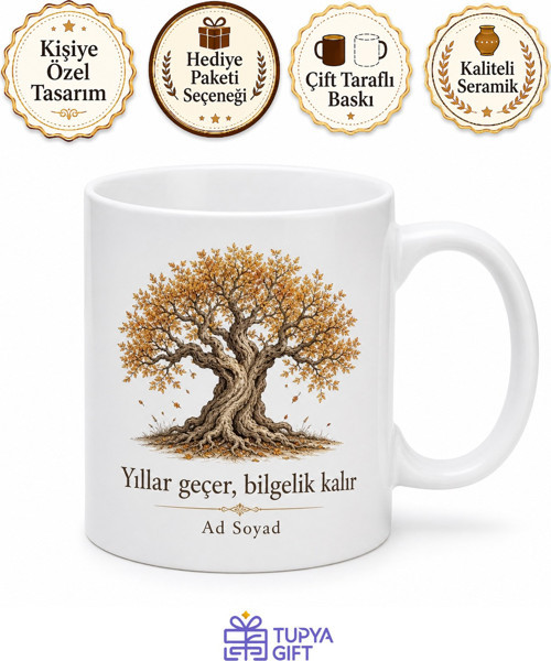 Dünya Yaşlılar Günü Bilgeliğiyle Yol Gösteren Çınarlara Özel Kupa Bardak Hediye