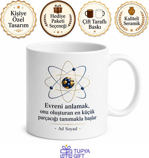 Nükleer Fizikçi Atom Çekirdeği Radyasyon Kuantum Teorisi Kupa Bardak Hediye
