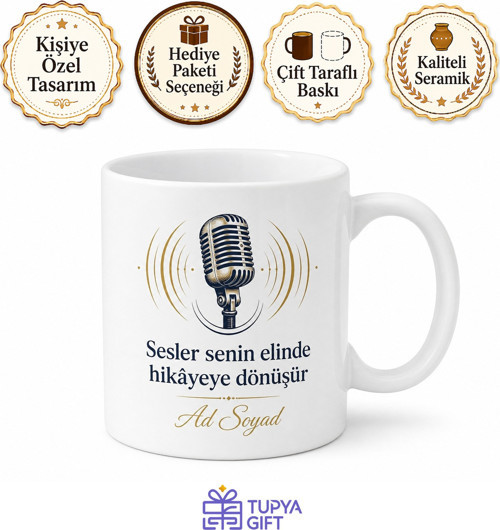 Dublaj Yönetmeni Seslerin Uyum Ustası İsme Özel Kupa Bardak Hediye
