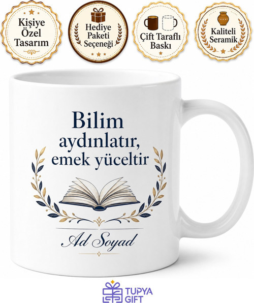 İsme Özel Yardımcı Doçent Hediye Kupa Bardak Akademisyen Hediyesi