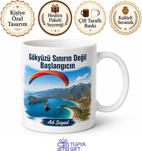 Fethiye Ölüdeniz Paraşütle Atlayanlara Belcekız Plajı Mavi Lagün Kupa Hediye