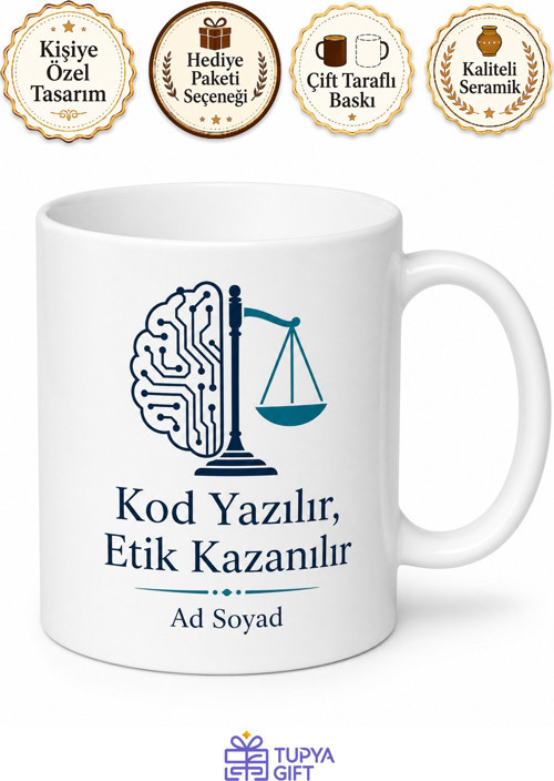 Robotik Etik Uzmanı Geleceğin Makine Hukuku Çay Kupası Hediye Bardak
