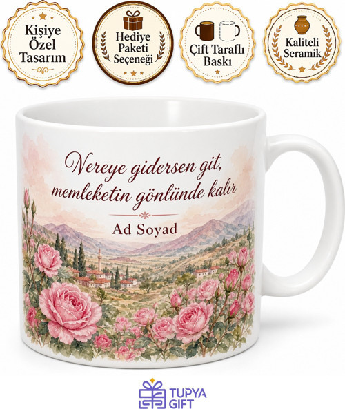 Ispartalı Gurbetçiye Memleket Hasreti Kupa Bardak Isparta Hediye