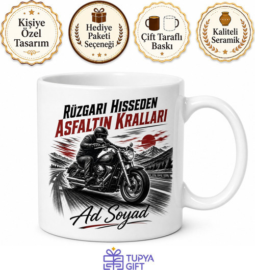 Motosiklet Aşıklarına Rüzgarı Hisseden Asfaltın Kralları Kupa Bardak Hediye