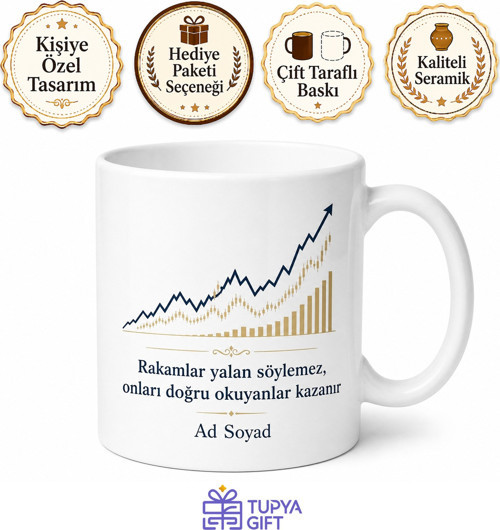 Finans Analistine Hediye Risk Yönetimi Hisse Senedi Değerleme Baskılı Kupa Bardak