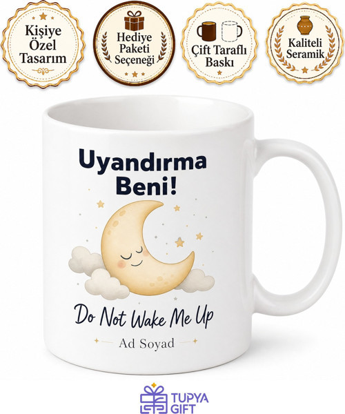 Do Not Wake Me Up Baskılı Uyandırma Beni Kupa Bardak Hediye Komik Mug