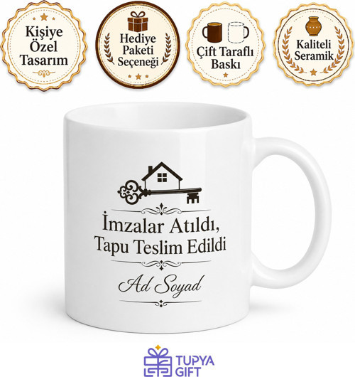 Tapu Memuruna Hediye Satış İşlemleri İmzalar Atıldı Tapu Teslim Kupa Bardak